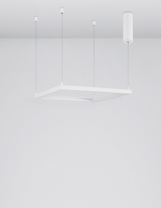 Lustra suspendata patrata dimabila Linus 50x50 cm alba/neagra, iluminare LED, design minimalist, 9990736 - Novaluce [10]