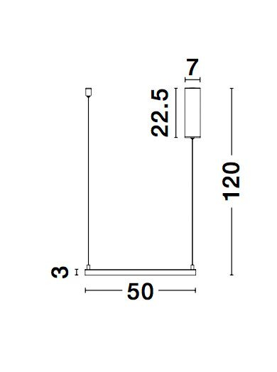 Lustra suspendata patrata dimabila Linus 50x50 cm alba/neagra, iluminare LED, design minimalist, 9990736 - Novaluce [7]