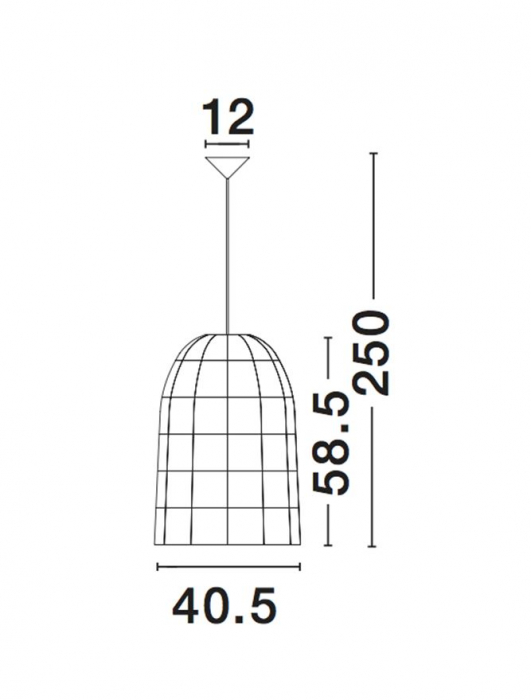 Lustra tip pendul alba/natur Mimmi, din bambus, Ø 40 cm, inaltime reglabila, 9586682 - Novaluce [14]