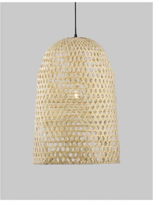 Lustra tip pendul alba/natur Mimmi, din bambus, Ø 40 cm, inaltime reglabila, 9586682 - Novaluce [18]