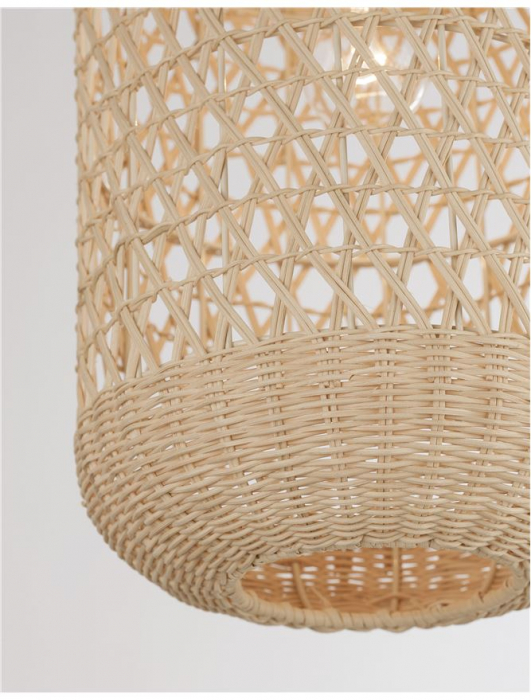 Lustra tip pendul alba/natur Mimmi, din ratan, Ø 25 cm, inaltime reglabila, 9587162 - Novaluce [14]