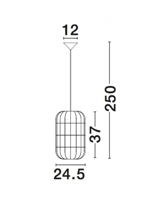 Lustra tip pendul alba/natur Mimmi, din ratan, Ø 25 cm, inaltime reglabila, 9587162 - Novaluce [9]