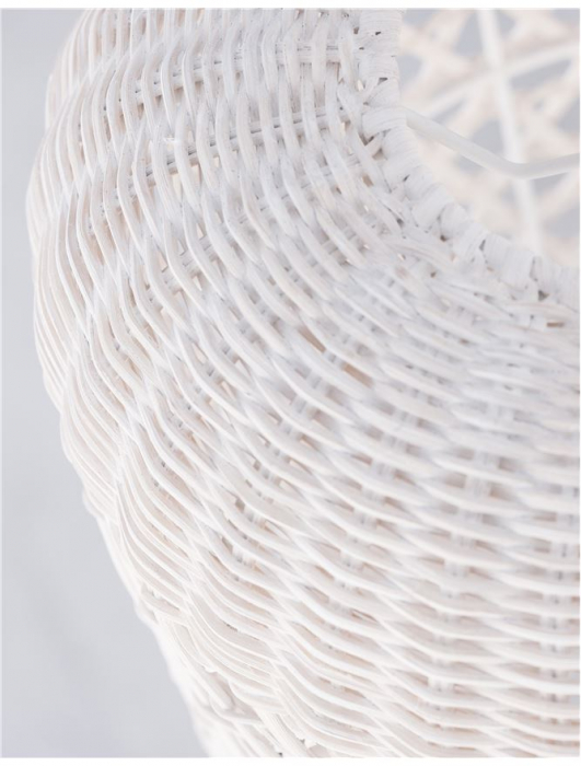Lustra tip pendul alba/natur Mimmi, din ratan, Ø 25 cm, inaltime reglabila, 9587162 - Novaluce [8]