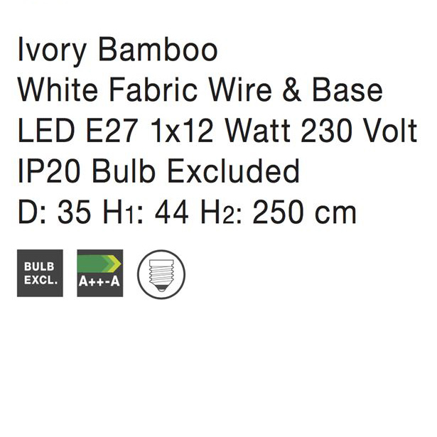 ​​​​​​​Lustra tip pendul bej premium Simisa, din bambus, Ø 35 cm, inaltime reglabila, 9586596 - Novaluce [11]