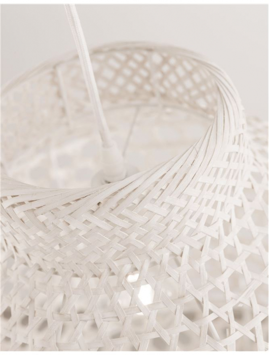 ​​​​​​​Lustra tip pendul bej premium Simisa, din bambus, Ø 35 cm, inaltime reglabila, 9586596 - Novaluce [8]