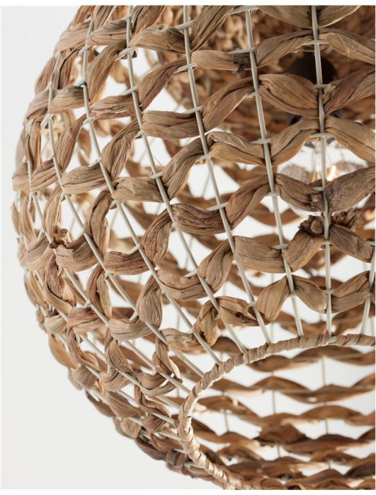 ​​​​​​​Lustra tip pendul premium Komo, din fibra naturala, Ø 40/50,5 cm, inaltime reglabila, 9587121 - Novaluce [3]