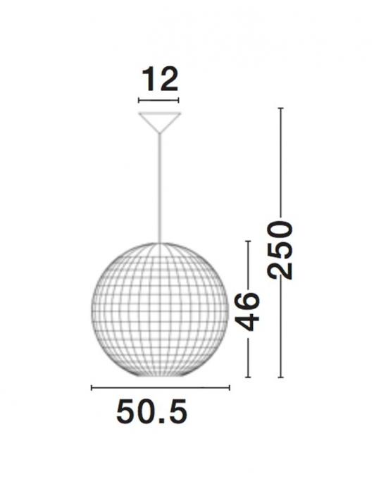 ​​​​​​​Lustra tip pendul premium Komo, din fibra naturala, Ø 40/50,5 cm, inaltime reglabila, 9587121 - Novaluce [21]