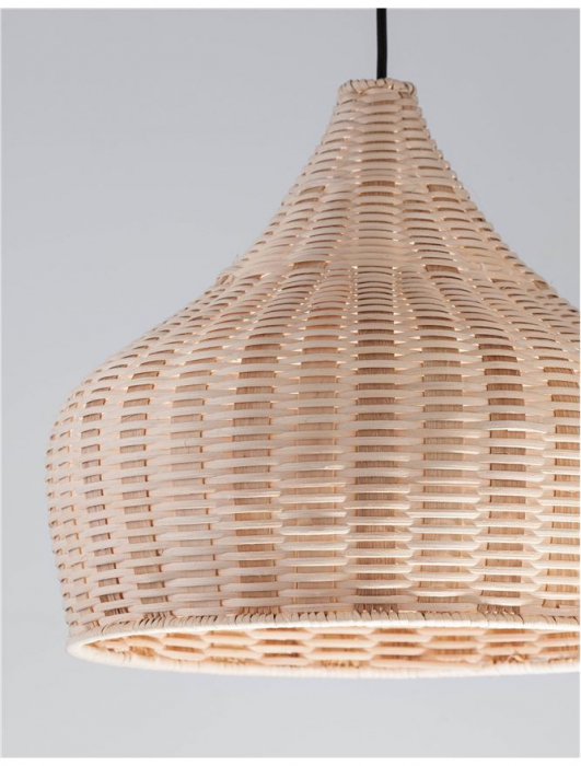 ​​​​​​​Lustra tip pendul premium Simisa, din ratan, Ø 38,5 cm, inaltime reglabila, 9594341 - Novaluce [6]
