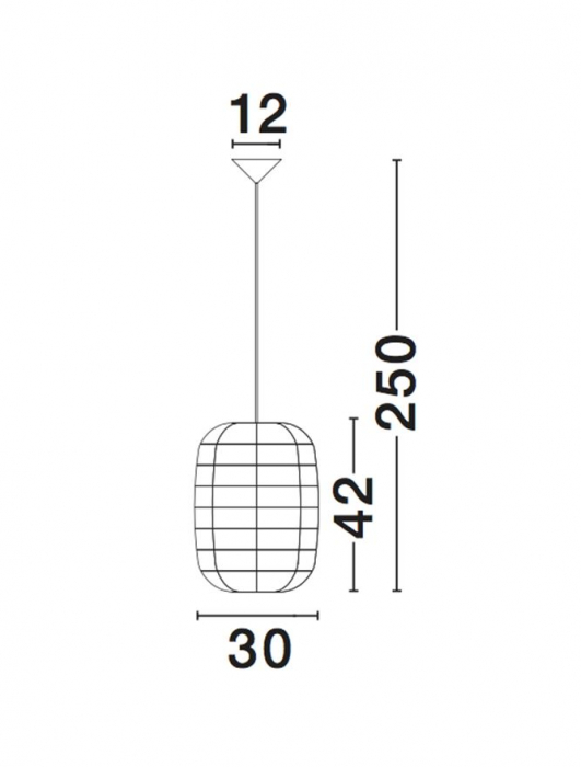 Lustra tip pendul Vedrana din ratan Ø 30 cm, inaltime reglabila, 9586766 - Novaluce [9]