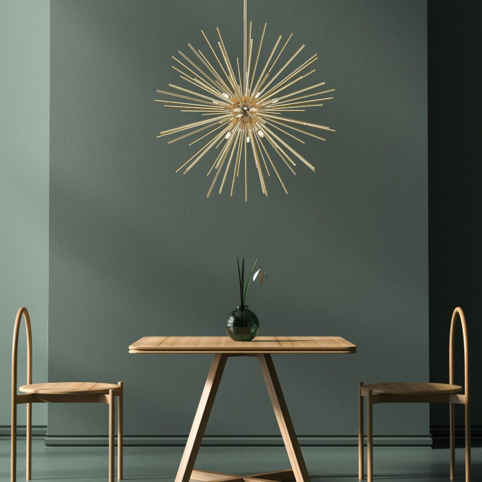 Lustra sferica aurie URCHIN Ø78 cm, design modern metal/sticla, 003064-011261 - Zumaline [4]