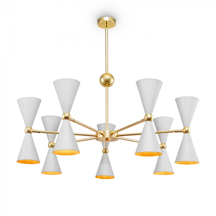 Lustra Vesper MOD108PL-14WG, 14xE14, aurie+alba, IP20, Maytoni [1]