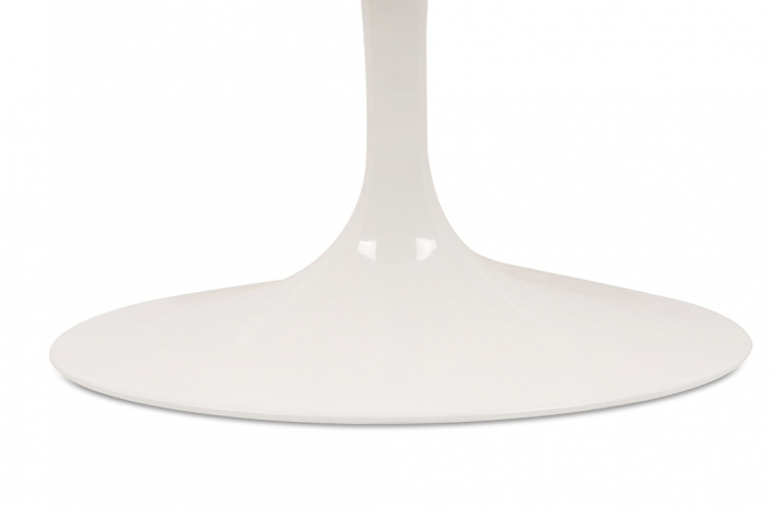Masa alba extravaganta Leone 200x120 cm, blat alb marmura italiana Arabescato/picior central alb lucios, RT-335V.ARABESCATO - King [4]