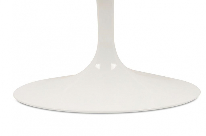 Masa alba ovala Leone 200x120 cm, MDF alb semi-mat, picior central metalic alb lucios, RT-335V.MDF - King [4]