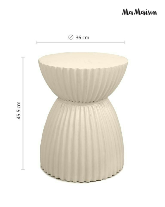 Masă Auxiliară Turno 36x36x45,5 cm, MDF Bej - MaMaison [6]