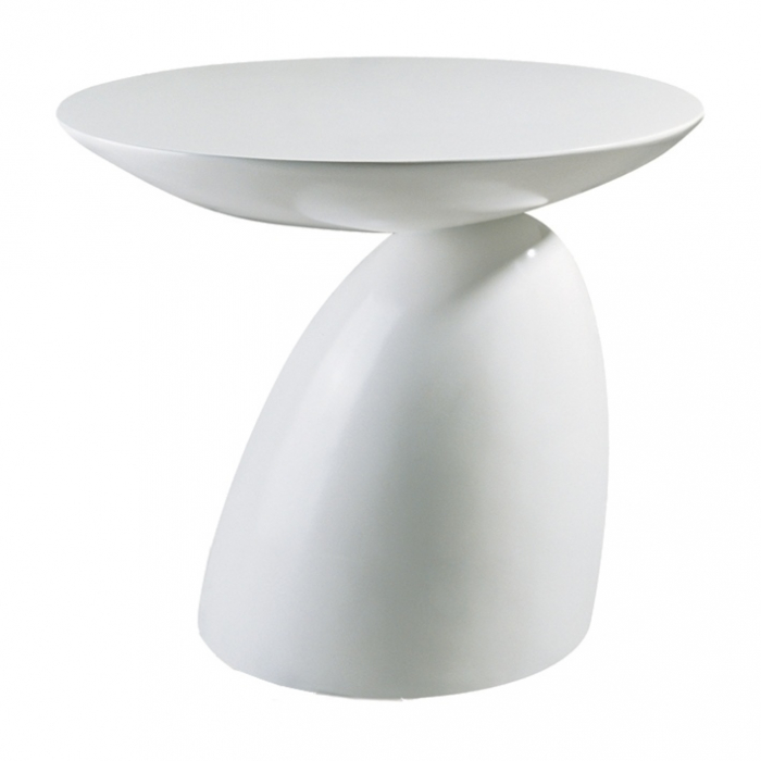 Masa cafea alba lucios design modern Fausta 60 x 60 cm, fibra de sticla, JH-064 - King [4]