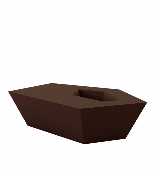 Masa cafea iluminare LED Faz 105x85x32 cm, design modern geometric cu loc frapiera, 54007 - Vondom [5]
