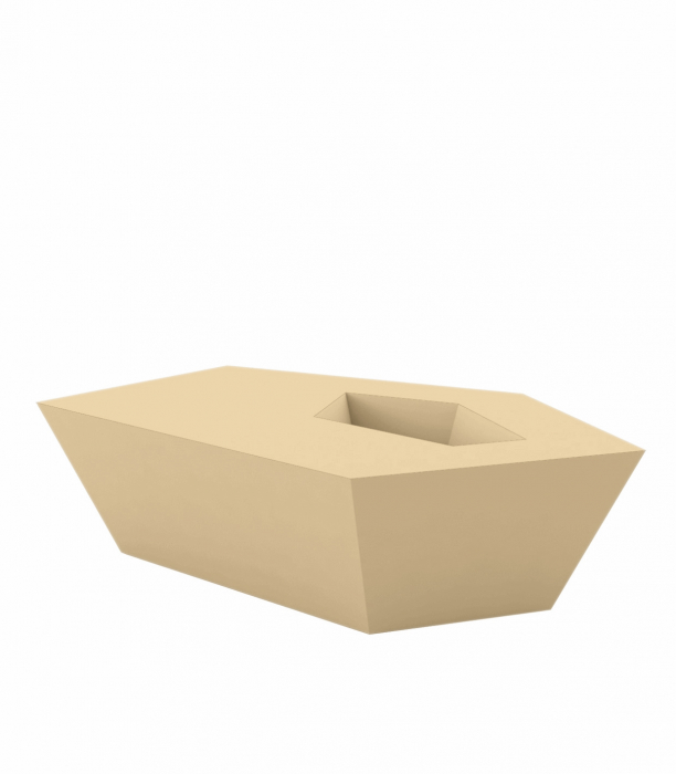 Masa cafea iluminare LED Faz 105x85x32 cm, design modern geometric cu loc frapiera, 54007 - Vondom [4]
