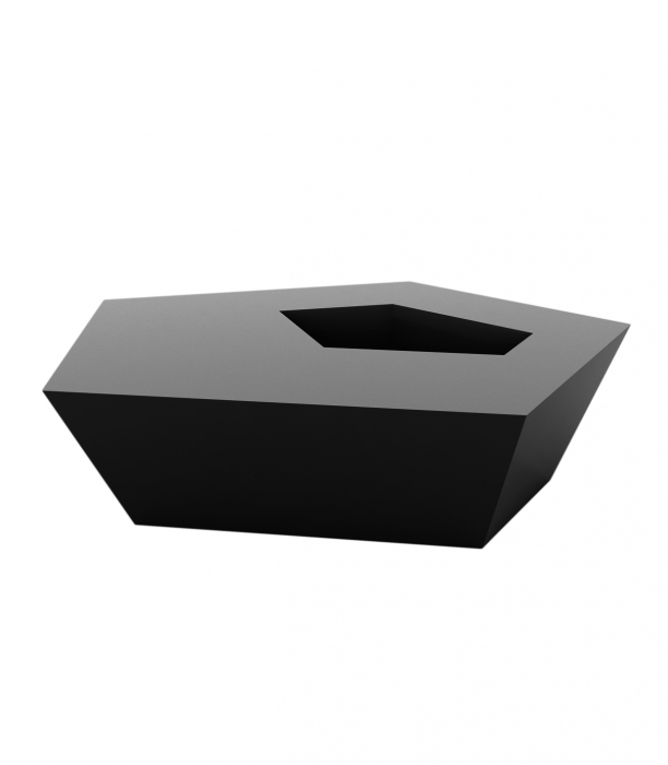 Masa cafea iluminare LED Faz 105x85x32 cm, design modern geometric cu loc frapiera, 54007 - Vondom [17]