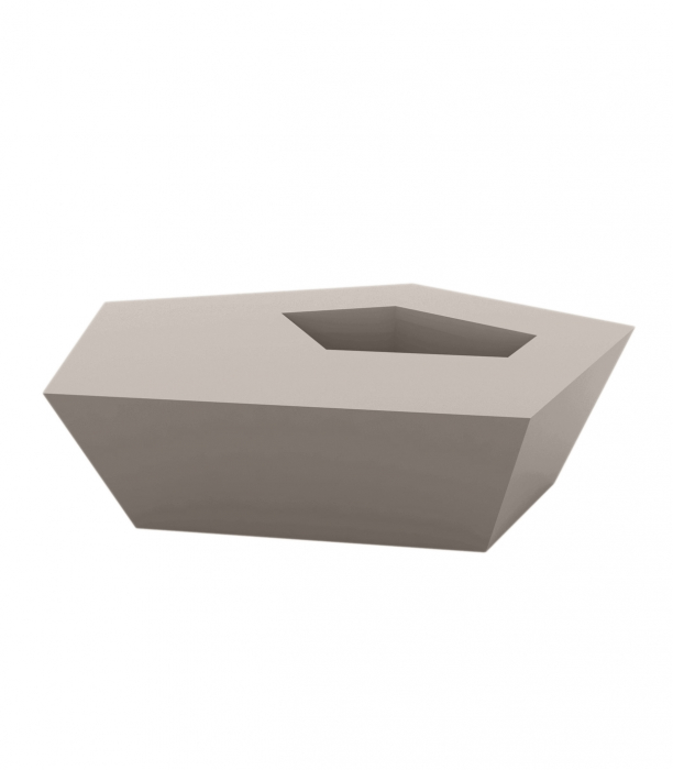 Masa cafea iluminare LED Faz 105x85x32 cm, design modern geometric cu loc frapiera, 54007 - Vondom [30]