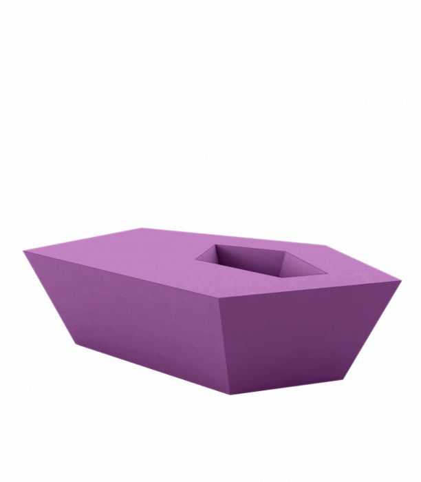 Masa cafea iluminare LED Faz 105x85x32 cm, design modern geometric cu loc frapiera, 54007 - Vondom [13]