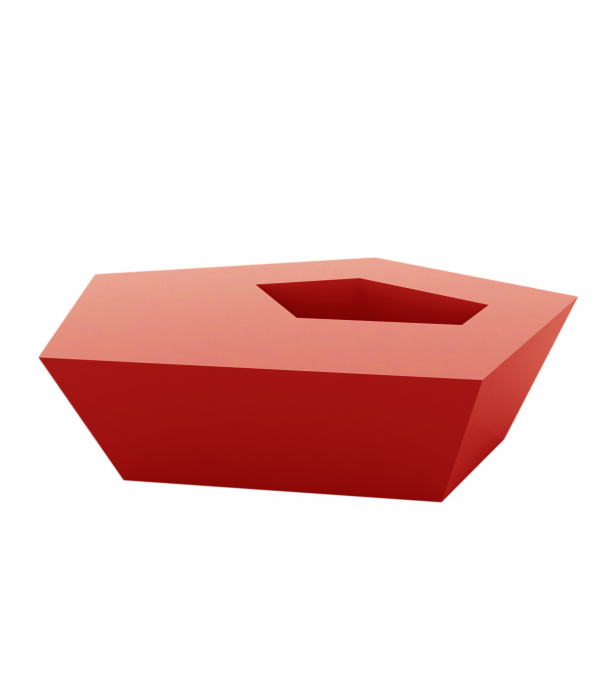 Masa cafea iluminare LED Faz 105x85x32 cm, design modern geometric cu loc frapiera, 54007 - Vondom [29]