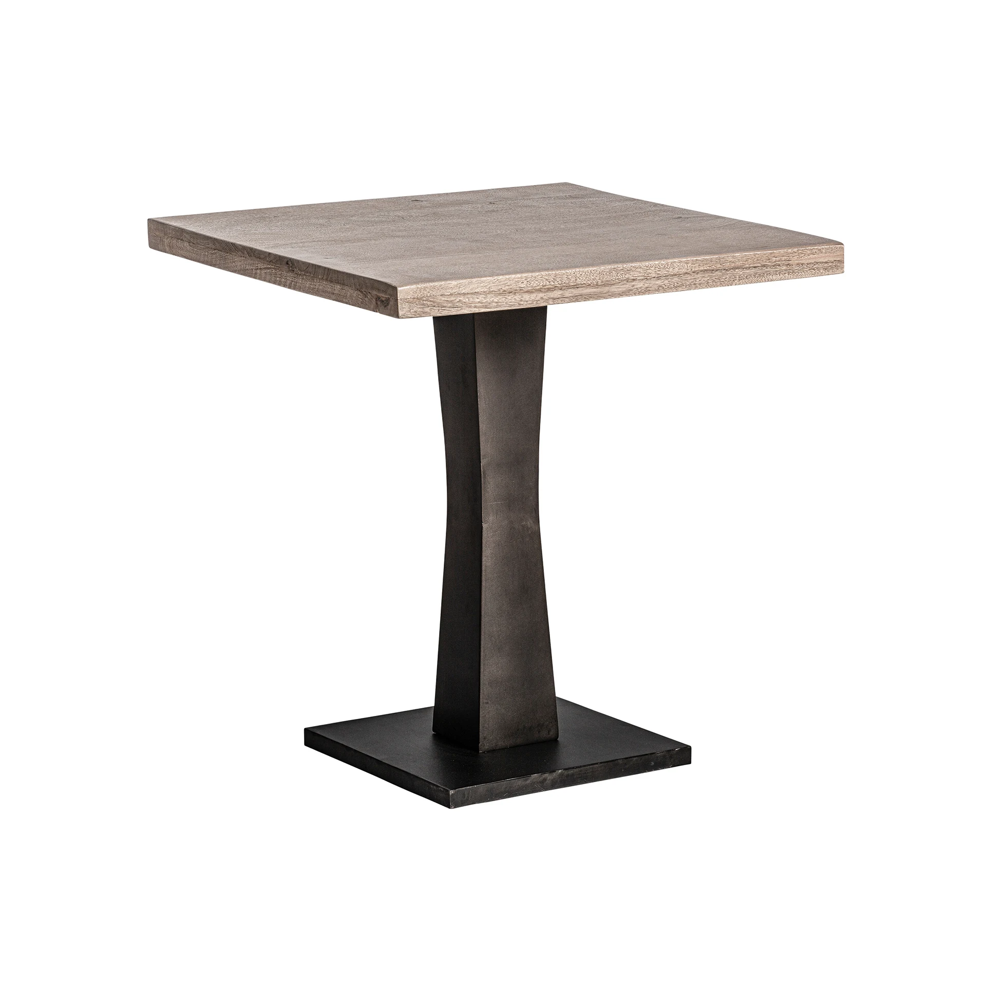 Masa de Bar din Fier si Lemn de Mango, Negru, 70x70x76 cm, Stil Industrial - VicalHome 33182 [6]