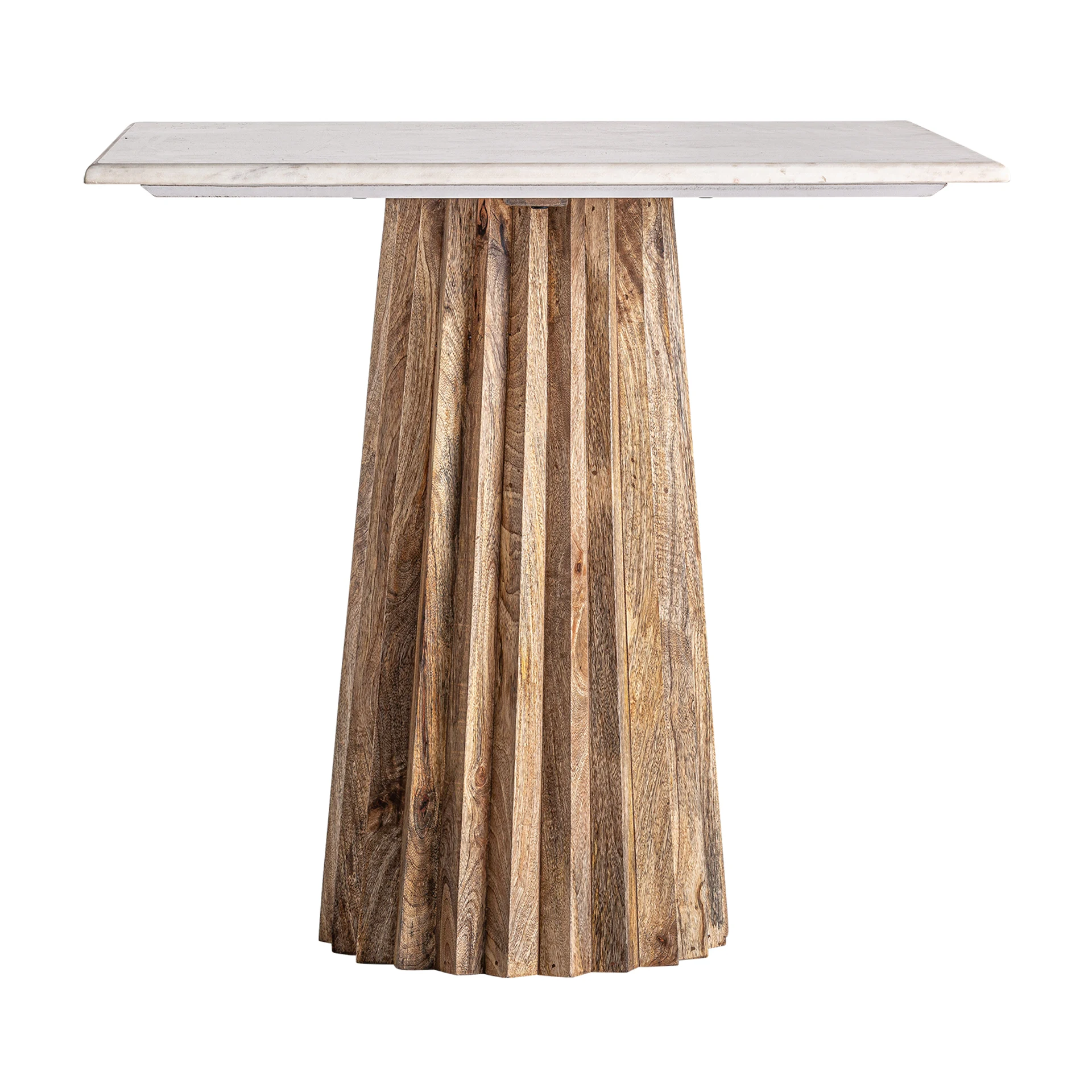 Masa de Bar din Lemn de Mango si Marmura, Maro, 80x80x77 cm - VicalHome 33179 [3]