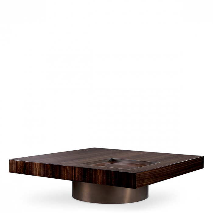   Masa de cafea Otus pătrată furnir de eucalipt finisaj bronz 117406 EICHHOLTZ [1]