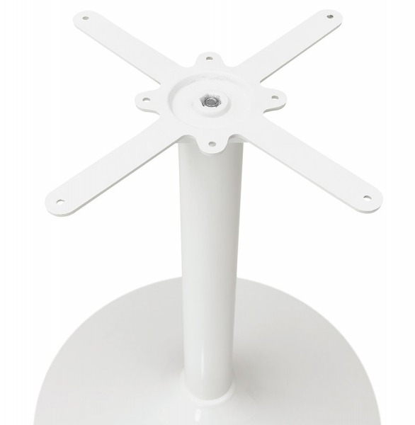 Masa rotunda alba Buro 120 cm MDF alb / picior alb otel, design minimalist, DT00450WH - Kokoon [10]