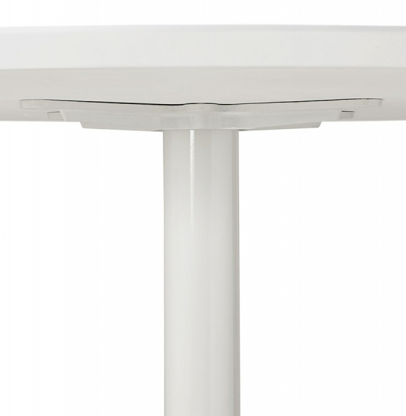 Masa rotunda alba MDF Buro 90 cm, picior cental alb otel, design modern, DT00640WH - Kokoon [7]