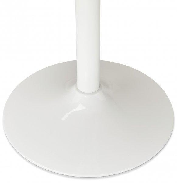 Masa rotunda Buro 90 cm MDF lemn natur, picior central alb otel, DT00650NA - Kokoon [6]