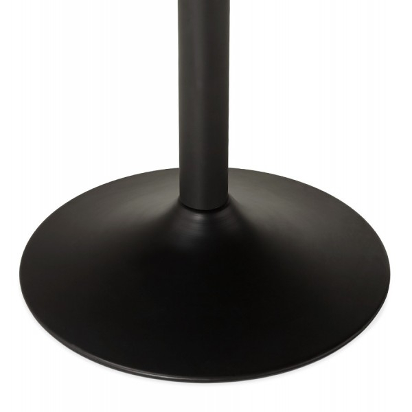 Masa dining rotunda Walter 90 cm MDF negru / picior negru otel, DT00670BL - Kokoon [6]