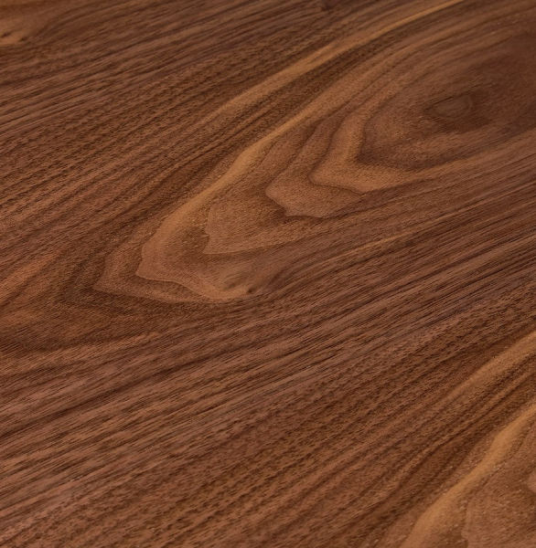 Masa rotunda nuc Bleta 120 cm MDF furnir natural / picior central crom otel, DT00500WA - Kokoon [4]