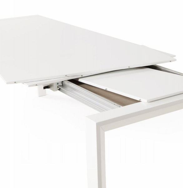 Masa extensibila alba Enkel 190-270x95 cm, MDF alb mat / picioare albe otel, DT00230WH - Kokoon [10]