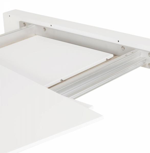 Masa extensibila alba Enkel 190-270x95 cm, MDF alb mat / picioare albe otel, DT00230WH - Kokoon [9]