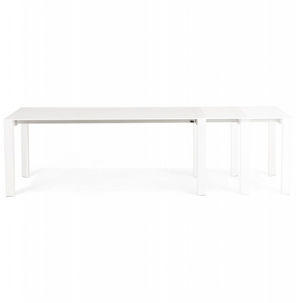 Masa extensibila alba Enkel 190-270x95 cm, MDF alb mat / picioare albe otel, DT00230WH - Kokoon [5]