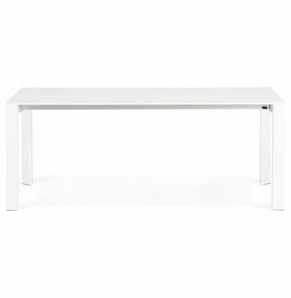 Masa extensibila alba Enkel 190-270x95 cm, MDF alb mat / picioare albe otel, DT00230WH - Kokoon [2]
