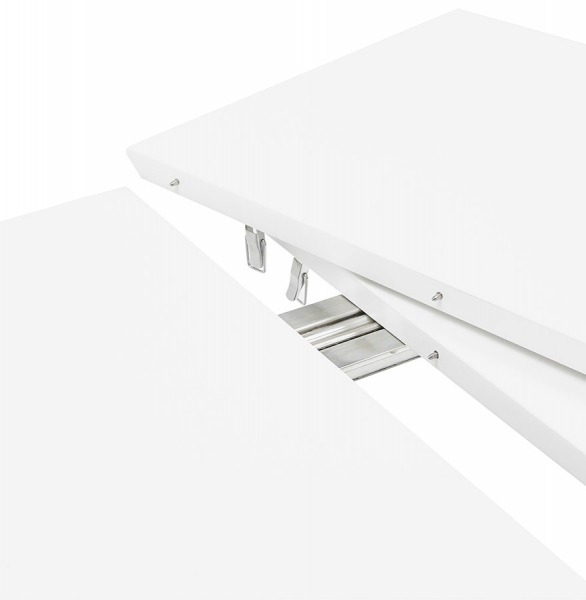Masa dining extensibila alba Etenda 170-270x100 cm stil scandinav, MDF alb mat / picioare fag, DT00540WHNA - Kokoon [17]