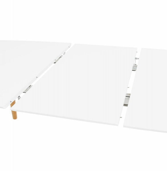 Masa dining extensibila alba Etenda 170-270x100 cm stil scandinav, MDF alb mat / picioare fag, DT00540WHNA - Kokoon [19]