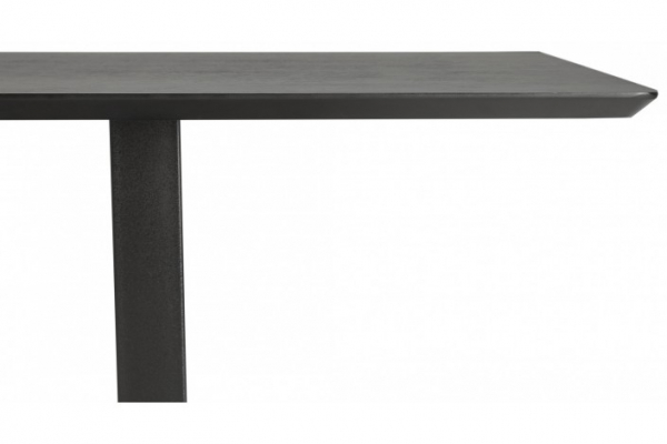 Masa dining neagra MDF Hugo 150x70 cm stil industrial, picioare negre otel, DT00800BL - Kokoon [5]
