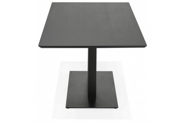 Masa dining neagra MDF Hugo 150x70 cm stil industrial, picioare negre otel, DT00800BL - Kokoon [3]