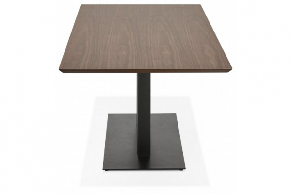 Masa dining/birou Hugo 150x70 cm MDF nuc stil industrial, picioare negre otel, DT00790WA - Kokoon [2]