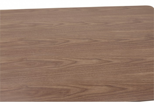 Masa dining/birou Hugo 150x70 cm MDF nuc stil industrial, picioare negre otel, DT00790WA - Kokoon [5]