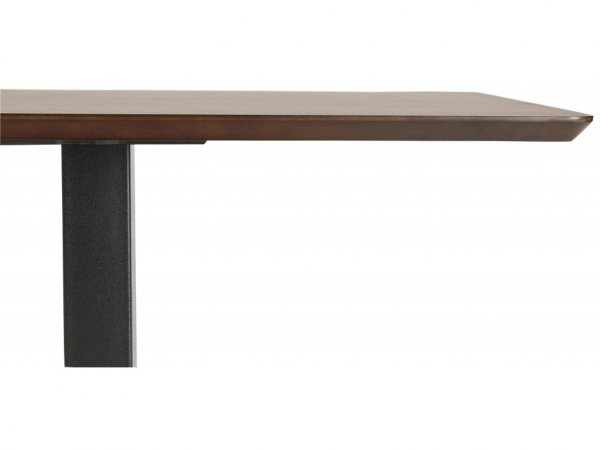 Masa dining Hugo 180x90 cm MDF nuc, stil industrial, picioare negre otel, DT00820WA - Kokoon [6]