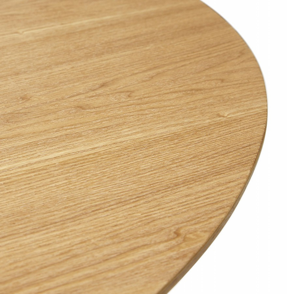 Masa rotunda lemn natur Janet 120 cm stil scandinav, MDF / picioare lemn masiv, DT00370NA - Kokoon [5]