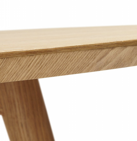 Masa rotunda lemn natur Janet 120 cm stil scandinav, MDF / picioare lemn masiv, DT00370NA - Kokoon [6]