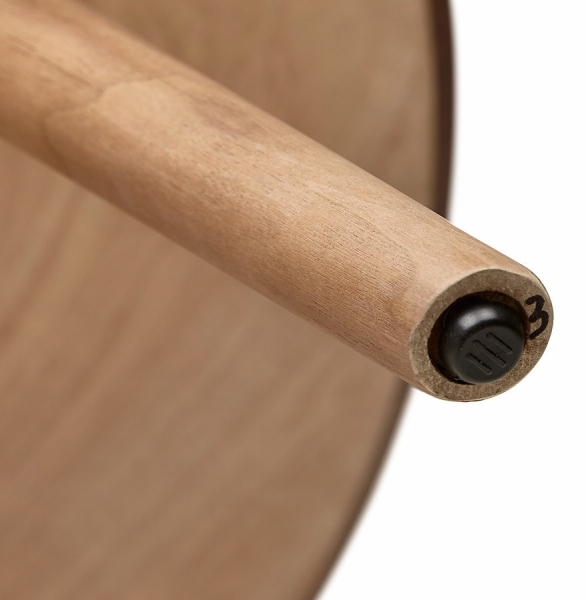 Masa rotunda nuc Janet 120 cm MDF furnir nuc / picioare lemn masiv, DT00400WA - Kokoon [11]