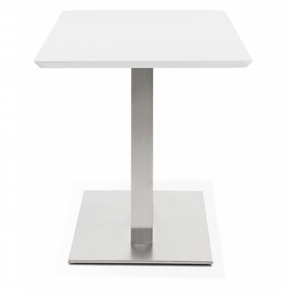 Masa dining/living alba Jock 150x70 cm MDF alb / picioare otel / talpa subtire, DT00870WH - Kokoon [3]