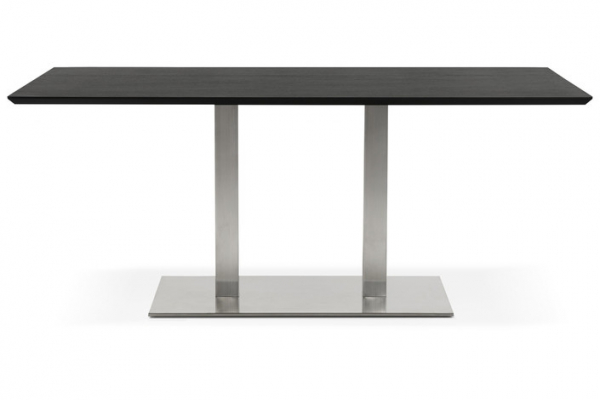 Masa dining/living Jock 150x70 cm MDF negru / picioare otel / talpa subtire, DT00890BL - Kokoon [2]