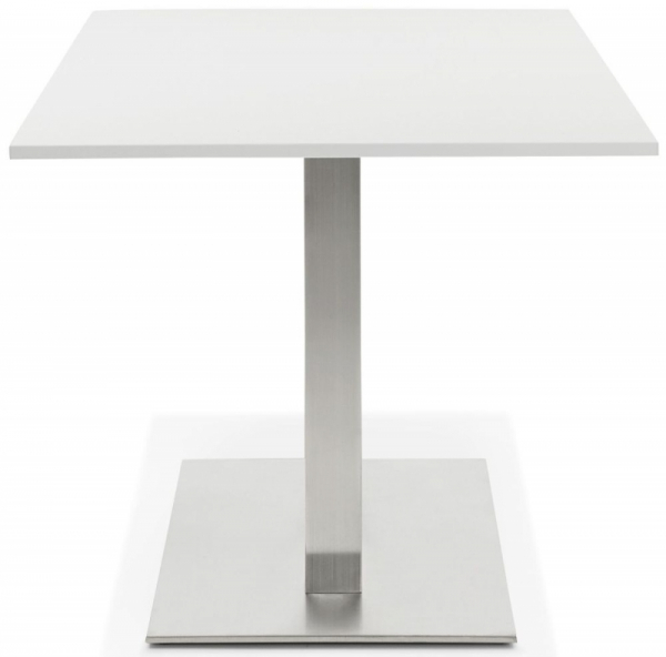Masa dining alba Jock 160x80 cm blat alb / picioare otel / talpa subtire, DT00860WH - Kokoon [4]